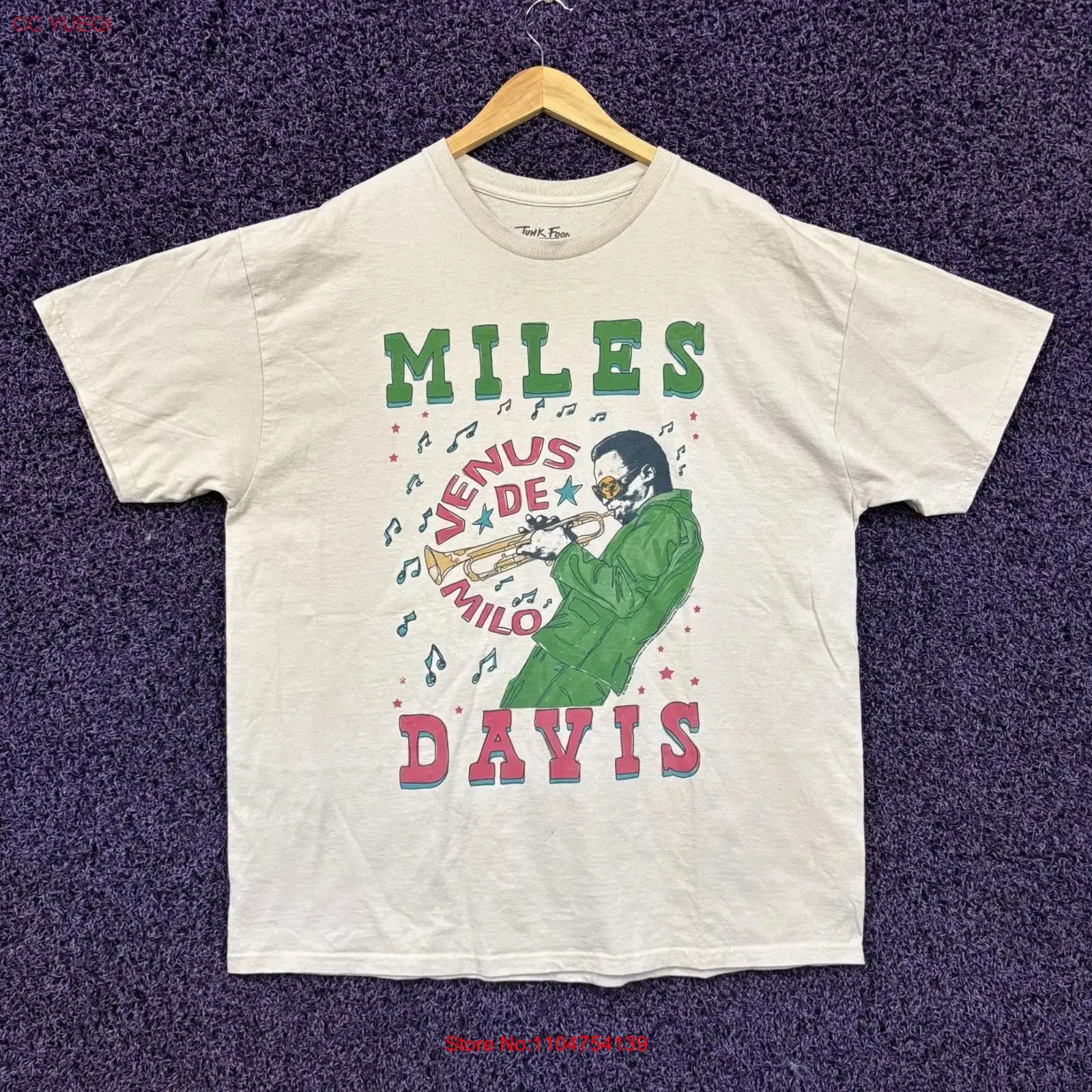 Vintage Fashion Knitwear - T-shirt Miles Davis Venus De Milo,