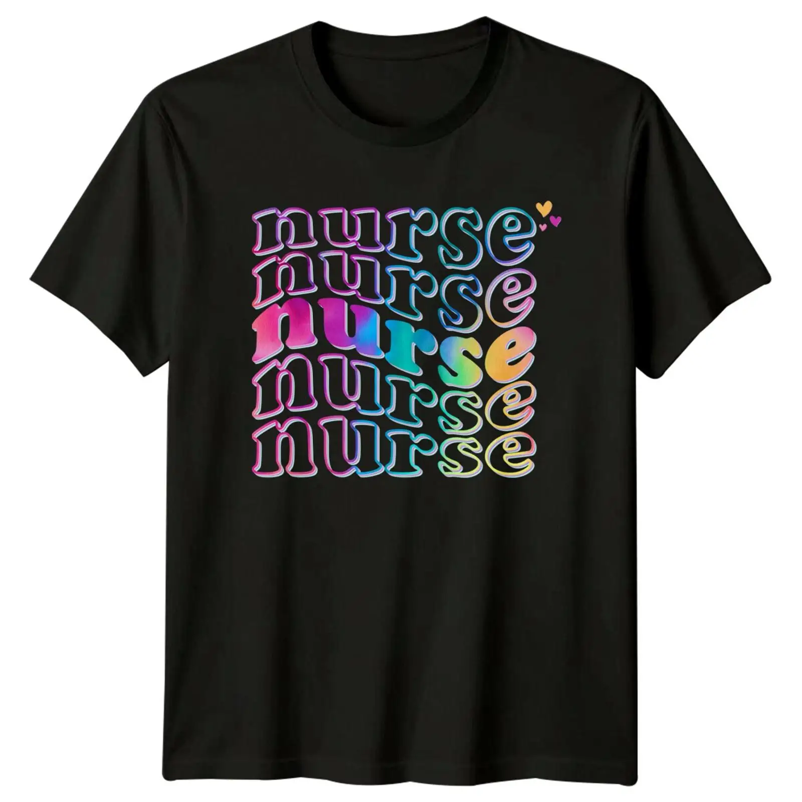 Vintage Fashion Jobs - T-shirt rétro infirmière, design arc-en-ciel, style
