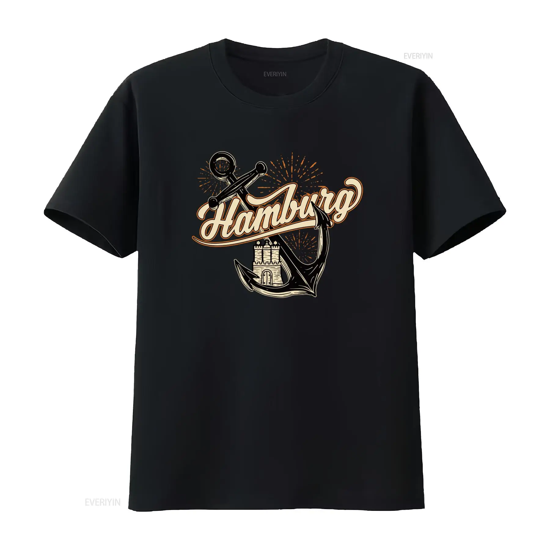 Vintage Fashion Hamburg - T-shirt pour homme avec imprimé ancre