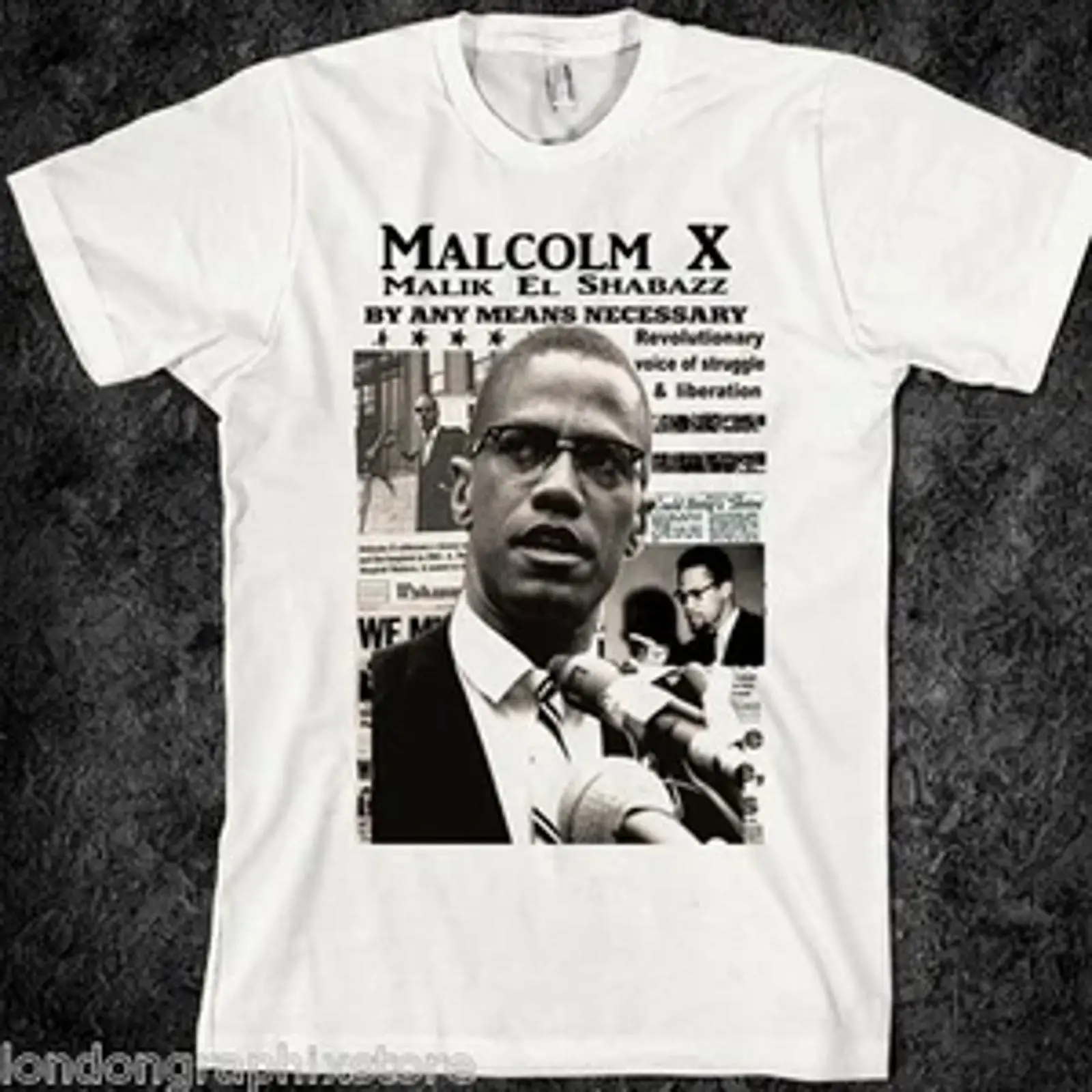 Vintage Fashion History - T-shirt Malcolm X Black History Lives