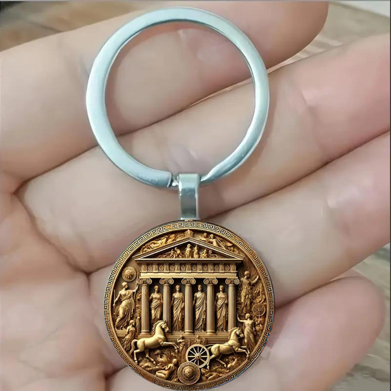 Vintage Fashion History - Porte-clés circulaire sur le thème de