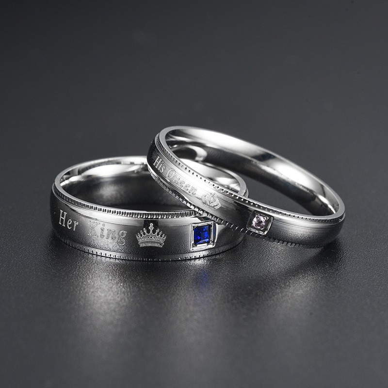 Vintage Fashion Rings For Women - Bague simple en acier titane pour