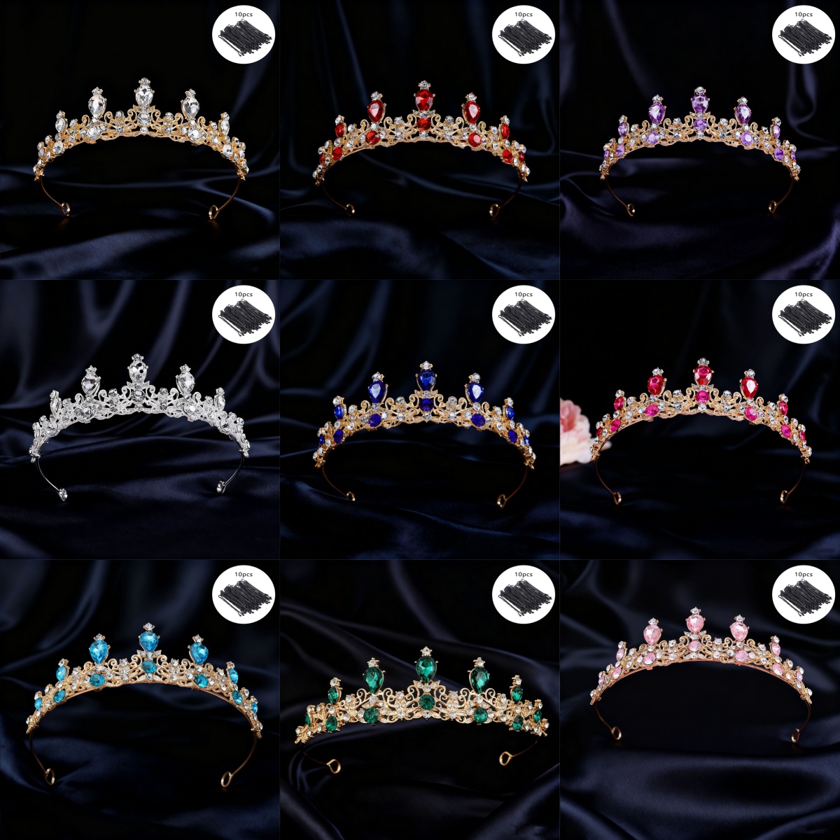 Vintage Fashion Events - Tiare de mariée vintage avec strass,