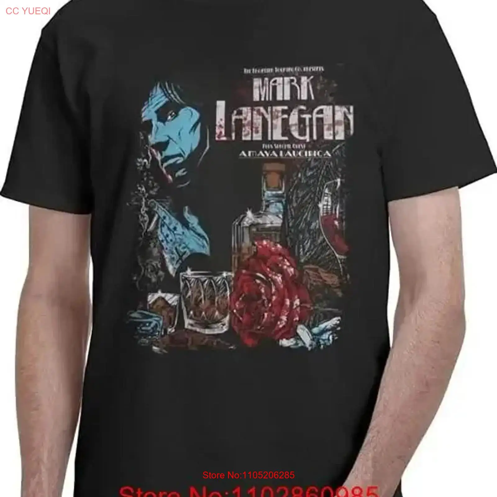 Vintage Fashion Knitwear - Mark Lanegan t-shirt coton lourd vintage