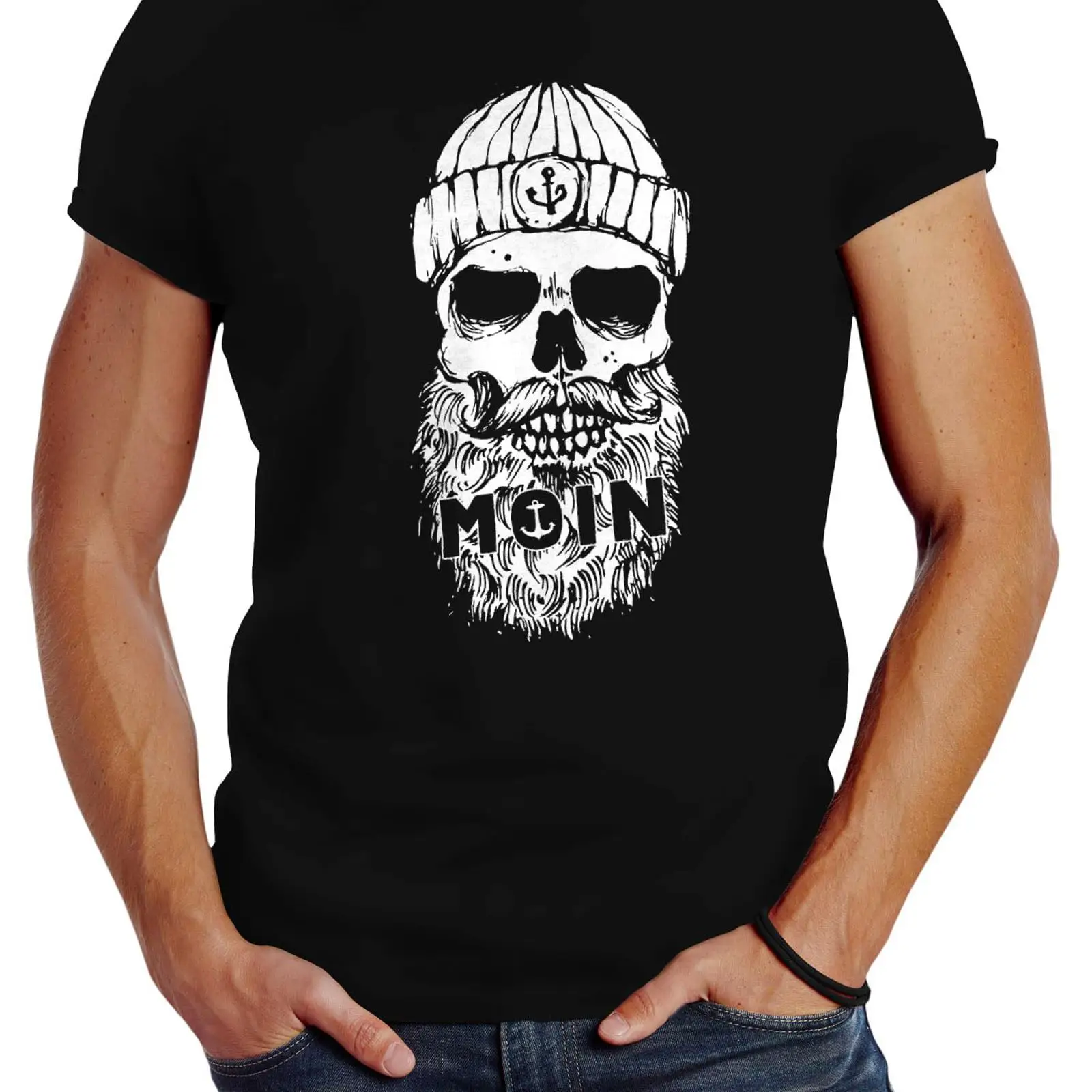 Vintage Fashion Hamburg - Neverless T-shirt pour homme Moin Skull