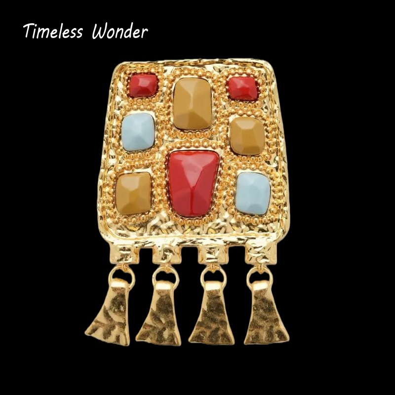 Vintage Fashion Runway - Intemporel merveille rétro Geo déclaration broche