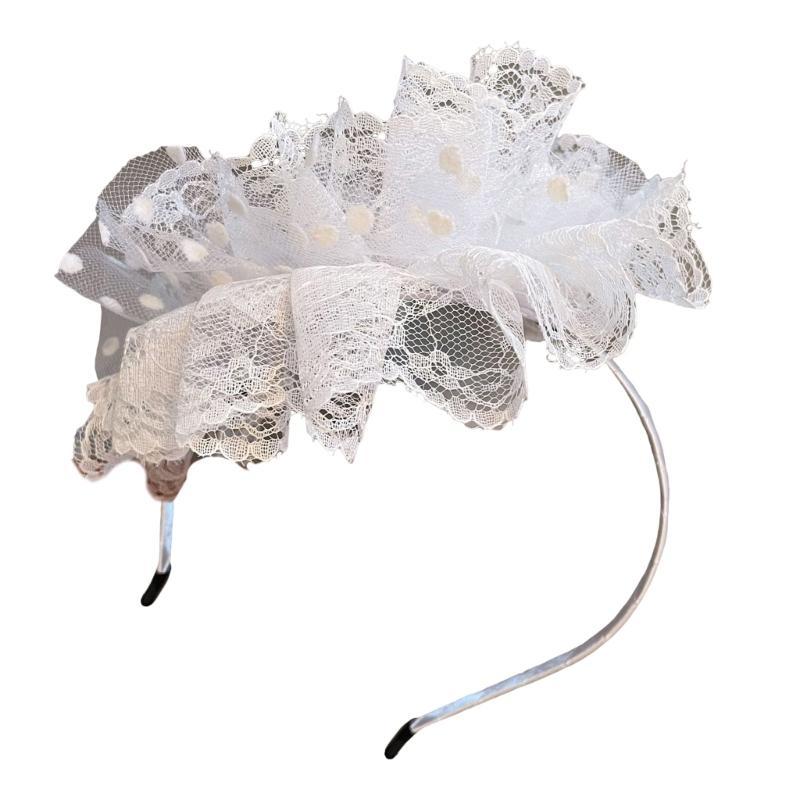 Vintage Fashion Events - A52E Hoop cheveux fleurs en dentelle
