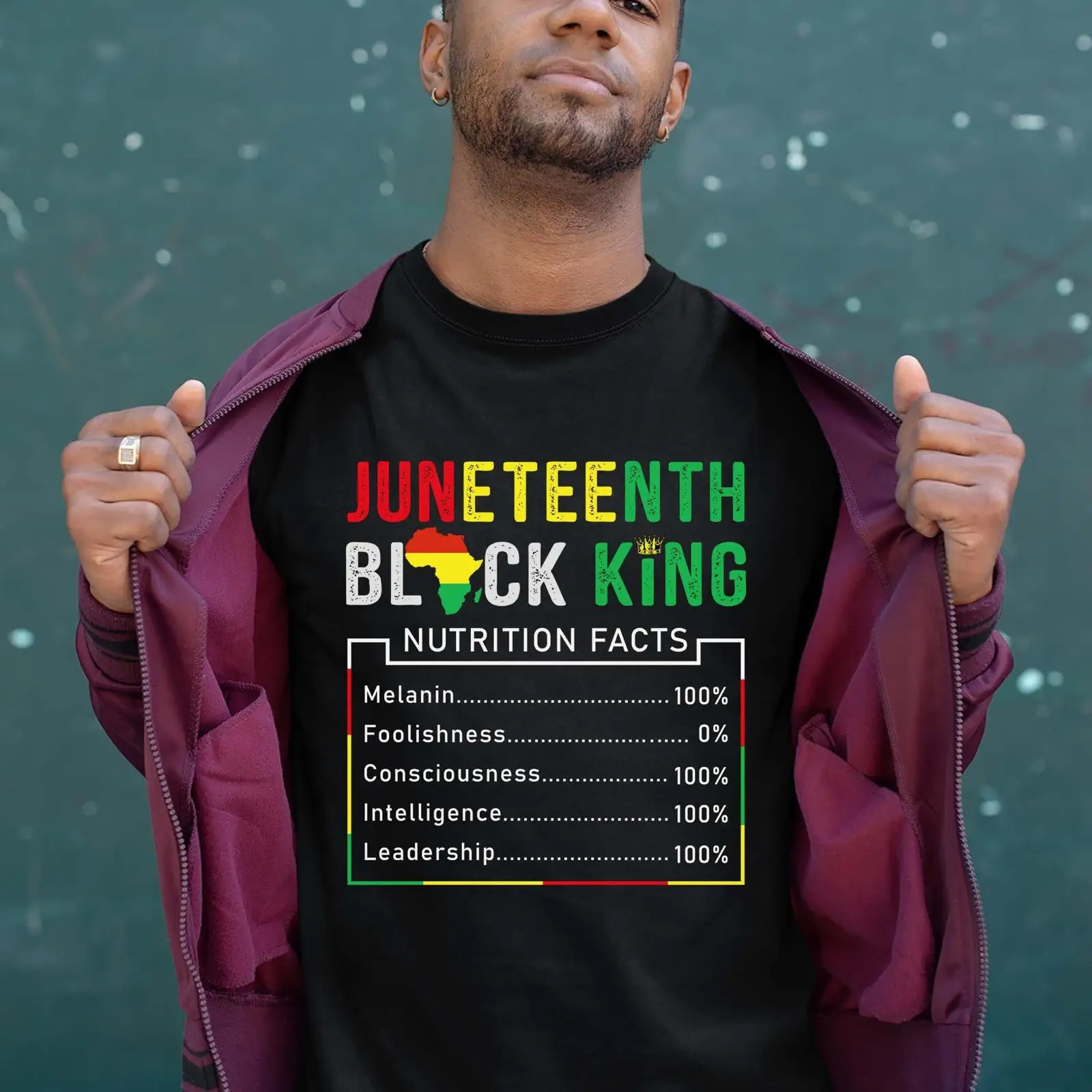 Vintage Fashion History - T-shirt Juneteenth Black King pour hommes,