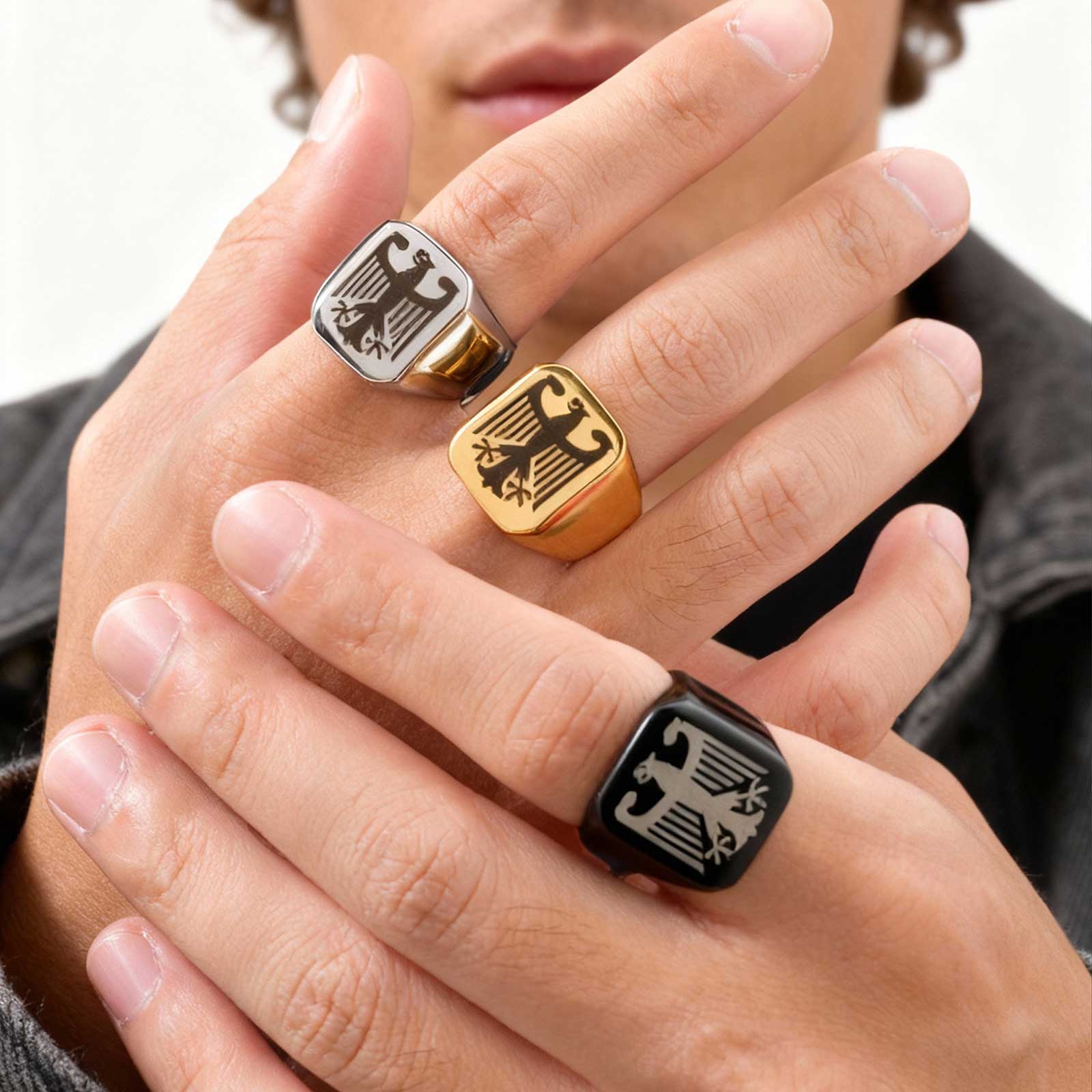 Vintage Fashion Rings For Women - Bague personnalisée Aigle Volant, style punk
