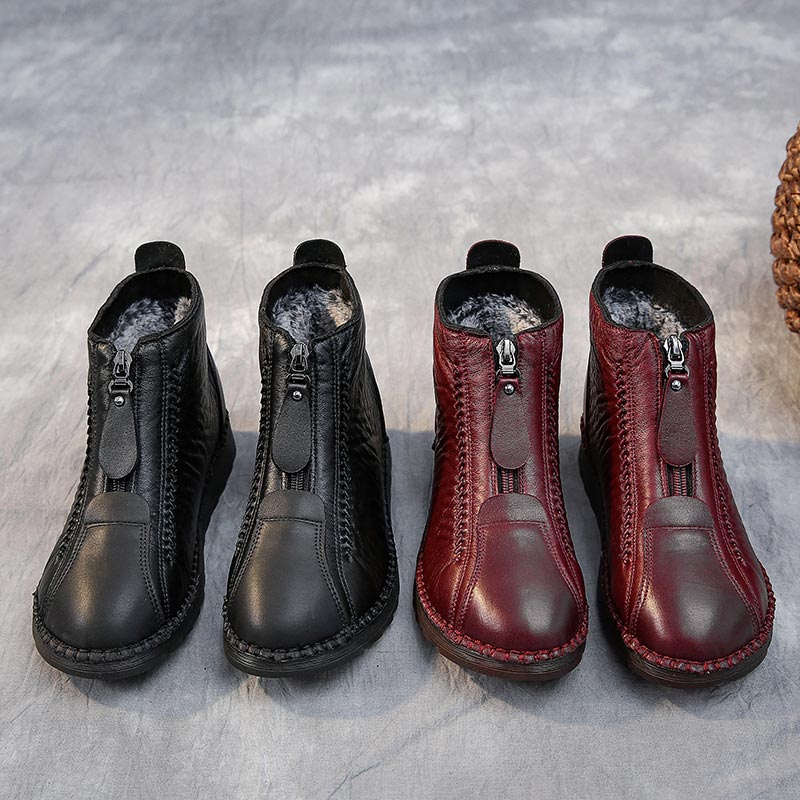 Vintage Fashion Online Store - Baskets Chancelier en cuir taille haute