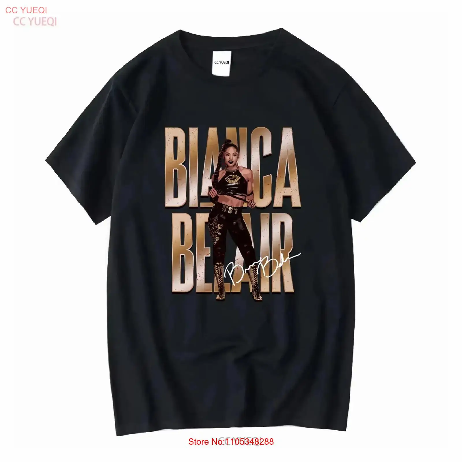 Vintage Fashion Knitwear - T-shirt Bianca Belair Signature Pose, vintage,