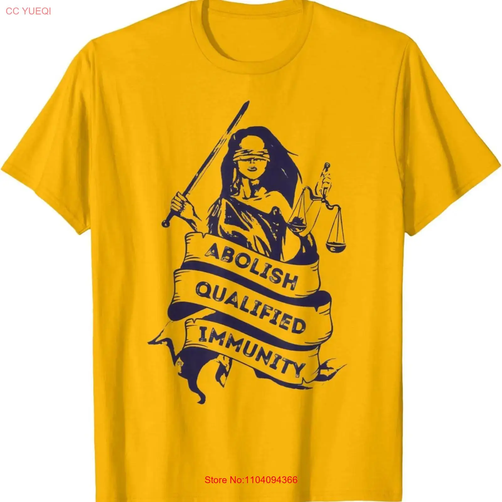 Vintage Fashion Knitwear - T-shirt Abolish Qualified Immunity vintage, effet