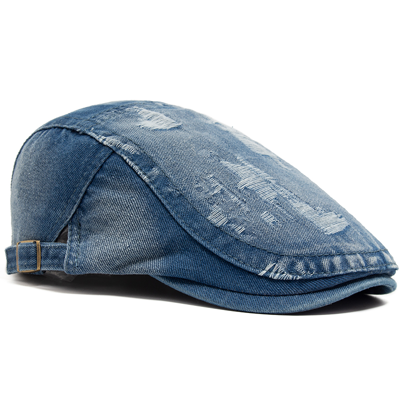 Béret en jean déchiré pour hom - Vintage Fashion Nz avis et prix