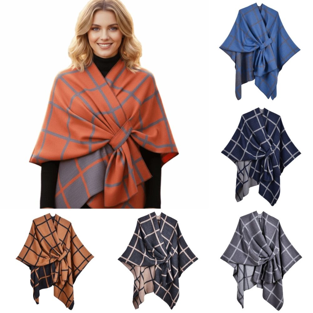 Manteau chaud à carreaux, châl - Vintage Fashion Rings For Women avis et prix
