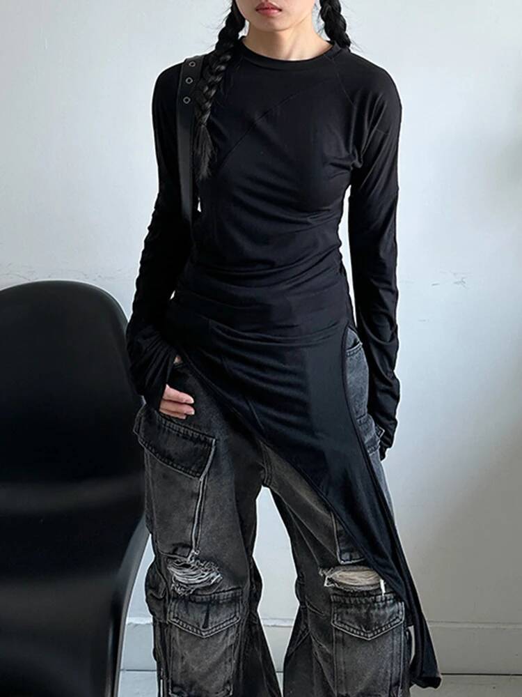 Hem T-shirt long et élégant bl - Vintage Fashion Build avis et prix