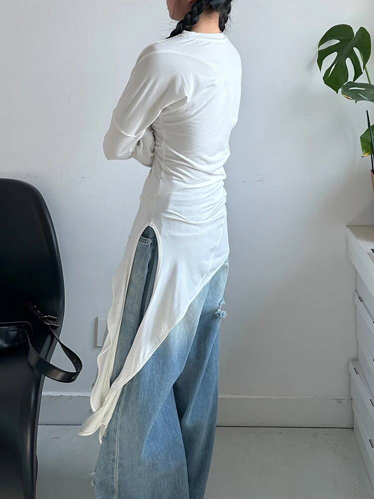 Hem T-shirt long et élégant bl - Vintage Fashion Build avis et prix