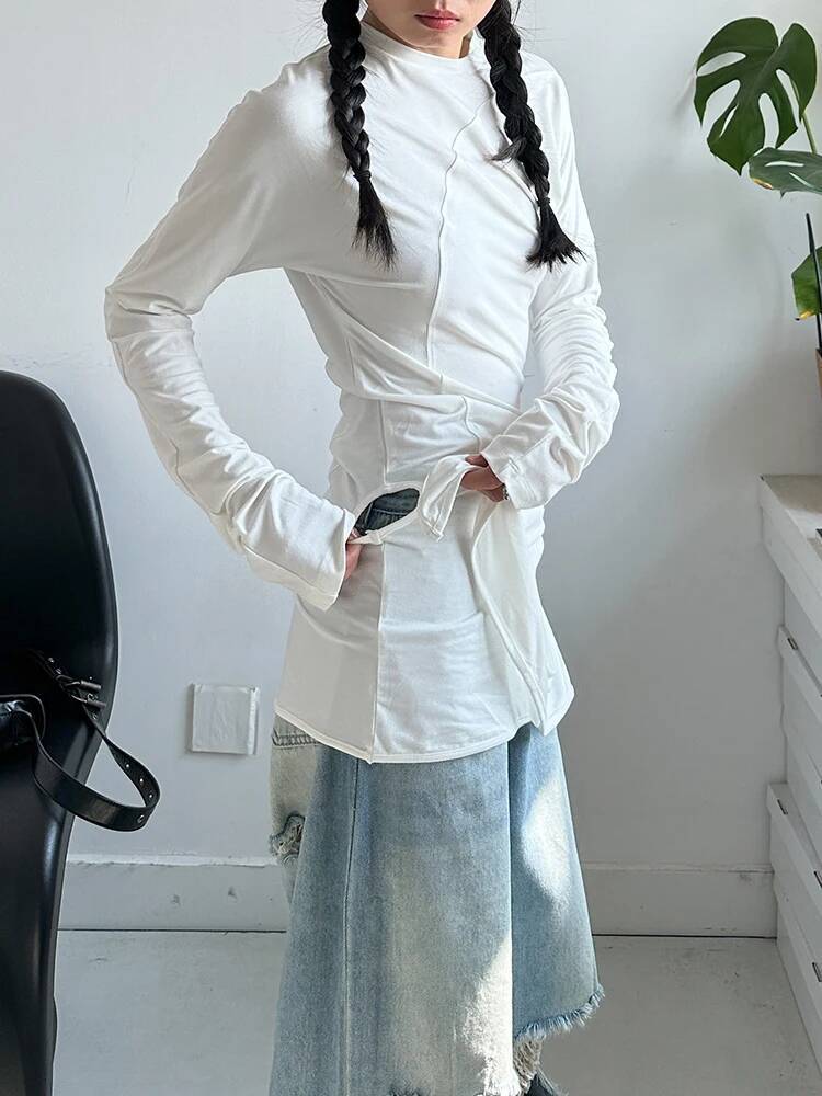 Hem T-shirt long et élégant bl - Vintage Fashion Build avis et prix