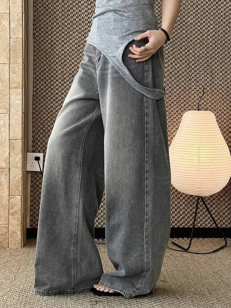 Nouveau Jean Gris Taille Haute - Vintage Fashion Build avis et prix