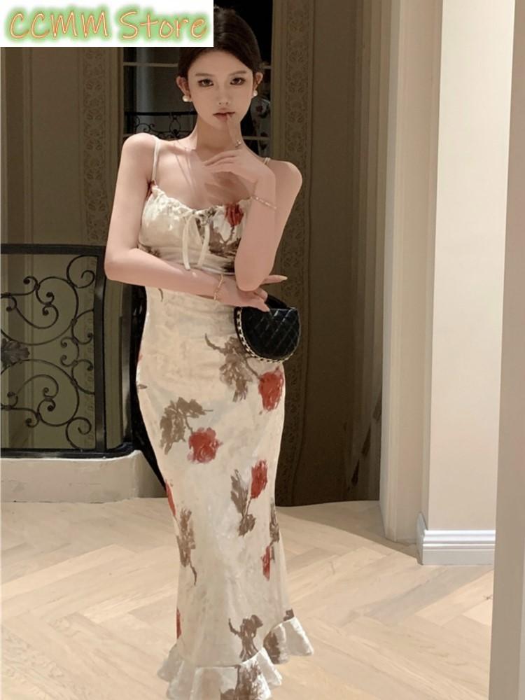 Robe imprimée à bretelles Spag - Vintage Fashion Runway avis et prix