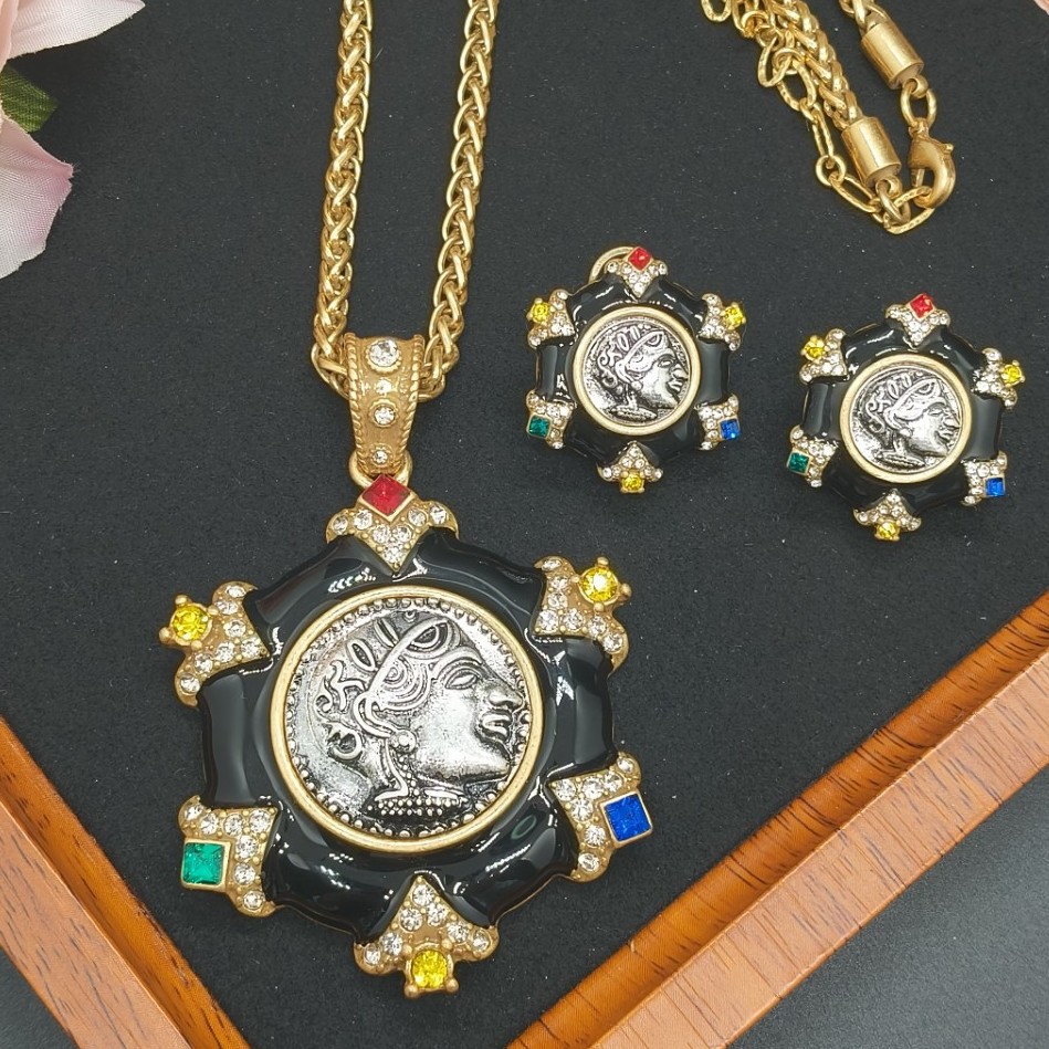 Ensemble collier pendentif abe - Vintage Fashion Rings For Women avis et prix