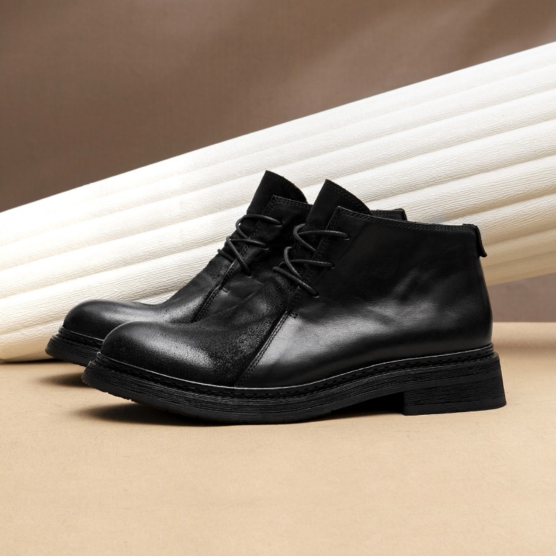 Bottes en cuir véritable vinta - Vintage Fashion In 2026 avis et prix