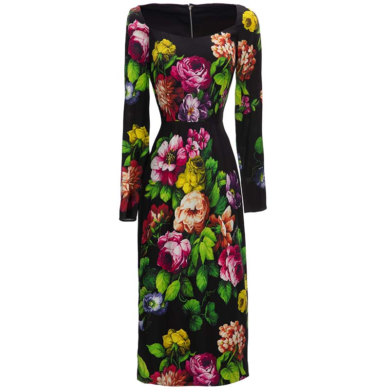 Robe crayon à imprimé floral h - Vintage Fashion Runway avis et prix