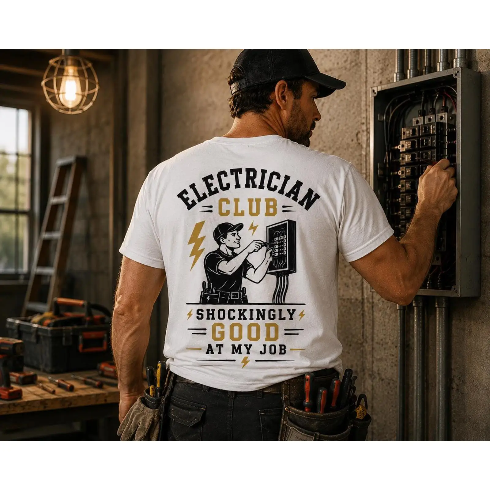 T-shirt d'électricien « Shocki - Vintage Fashion Jobs avis et prix