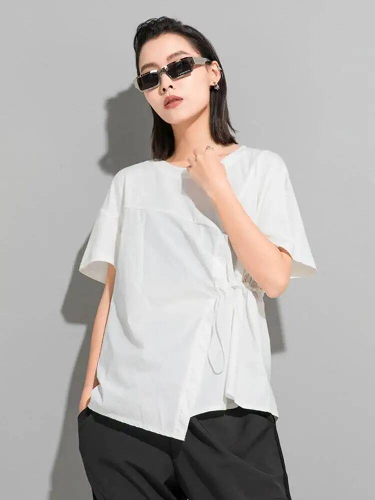 T-shirt décontracté noir à cor - Vintage Fashion Build avis et prix